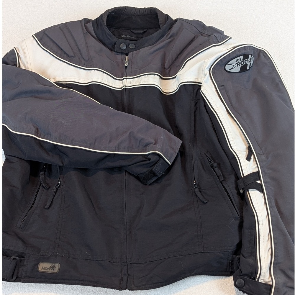 Joe Rocket Motorcycle Riding Jacket 2XL Black‎ Gray Padded Protective